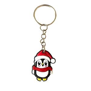 🔴 5 for $10 ONE Holiday Festive Christmas Penguin Ring Key Chain